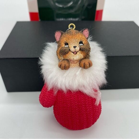 Vintage American Greetings Designers Collection Cat Meowy Christmas Ornament - Picture 3 of 8